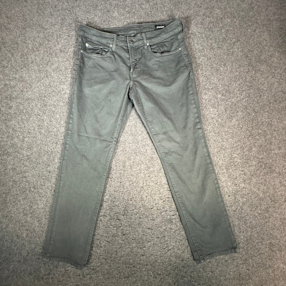 Bonobos Mens Straight Leg 5-Pocket Pants Dark Olive Grey Size 34x30